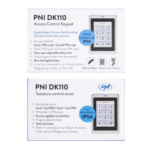 Tastatura control acces PNI DK110, stand alone, exterior si interior, IP54 - Img 6