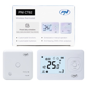 Termostat fara fir PNI CT62 pentru centrale termice, afisaj iluminat, programe zilnice - Img 10