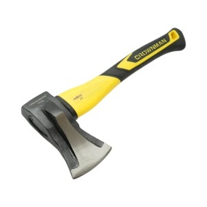 Topor profesional 1000g cu lama din otel forjat, coada din fibra de sticla si maner antiderapant TPR Crownman - Img 2