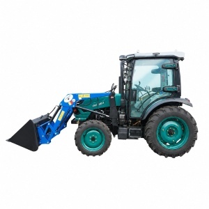 Tractor 60CP 4x4 cu cabina, motor diesel YTO, incarcator frontal hidraulic, cupa 1400mm, camere video KONIG 604 - Img 3
