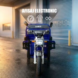 Triciclu electric cargo Samus Houston-45-1.5-72V45 Albastru CIV INCLUS - Img 2