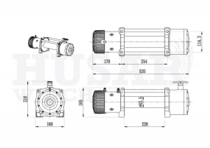 Troliu HusarWinch 13000LBS / 5897 kg - Img 2