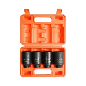 Trusa chei tubulare de impact lungi 34mm, 36mm, 38mm, 41mm, patrat 1/2 inch Cr-Mo 4 piese Breckner Germany - Img 2