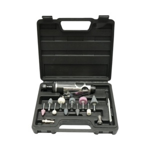 Trusa polizor drept pneumatic biax 22000rpm, mandrina 3mm si 6mm, presiune 6.3 bar 16 piese Breckner Germany - Img 2