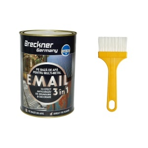 Vopsea email anticoroziva 3 in 1 albastru 650 pentru metal 2kg, direct pe rugina, pe baza de apa Breckner Germany