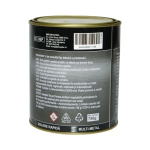 Vopsea email anticoroziva 3 in 1 albastru 650 pentru metal 750g, direct pe rugina, pe baza de apa Breckner Germany - Img 3