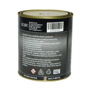 Vopsea email anticoroziva 3 in 1 cupru metalizat pentru metal 750g, direct pe rugina, pe baza de apa Breckner Germany - Img 3
