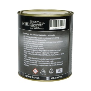 Vopsea email anticoroziva 3 in 1 maro ciocolatiu lucios pentru metal 750g, direct pe rugina, pe baza de apa Breckner Germany - Img 3