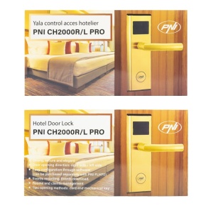 Yala control acces hotelier PNI CH2000R PRO Gold cu cititor de card deschidere pe partea dreapta - Img 3