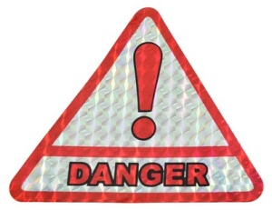 Abtibild reflectorizant AN14 triunghi DANGER mic