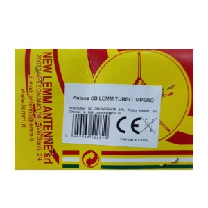 Antena CB LEMM TURBO IMPERO, alb, lungime 200 cm, castig 7dB, 26.5-28Mhz, 2500W, cablu RG58 4m, fabricata in Italia - Img 5