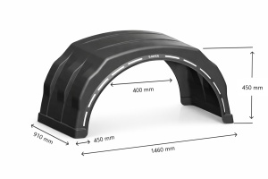 Aparatoare noroi dubla 910X450X1460 Bawer