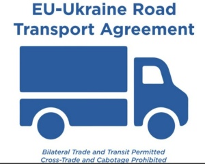 Autocolant pentru geam "TRANSPORT EU - UA"