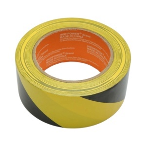 Banda adeziva de avertizare si marcare podea PVC galben-negru 48mm x 33m HighPower - Img 3