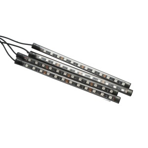 Banda LED lumini ambientale auto 12V cu telecomanda, control muzical 4x267mm RGB Breckner Germany - Img 5