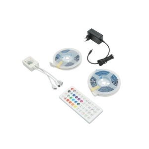 Banda LED smart 2x5m, 12V cu telecomanda, control vocal, bluetooth, aplicatie USB, 10m RGB Breckner Germany - Img 1