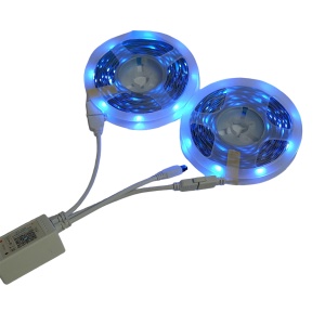 Banda LED smart 2x5m, 12V cu telecomanda, control vocal, bluetooth, aplicatie USB, 10m RGB Breckner Germany - Img 2