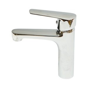 Baterie lavoar baie Premium din cupru, design rotund, monocomanda, crom lucios, furtunuri incluse - Img 3