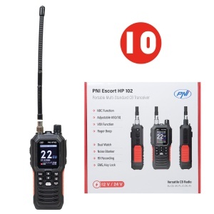 Bax cu 10 buc Statie radio CB portabila PNI Escort HP 102 multi standard, ASQ, 4W, 12V-24V, NRC, Dual Watch, Roger Beep