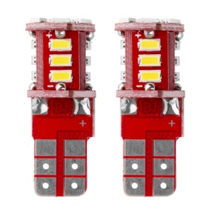 Bec de pozitie tip LED , T10 W2.1x9.5 W5W, 12V , 21 SMD 3014 , culoare alb , AMIO, set 2 buc