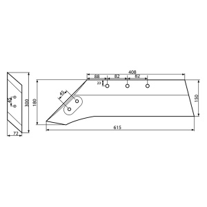 Brazdar cu dalta dreapta 111751/D pentru Unia, Ibis - Img 4
