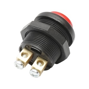 Buton pornire din plastic cu revenire, rosu 12-24V DC/10A, 125-250V AC/2A Breckner Germany - Img 4