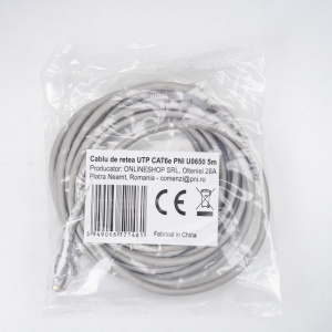 Cablu de retea UTP CAT6 PNI U0650, patch mufat 2xRJ45, 8 fire x 0.5 mm, 5m - Img 3