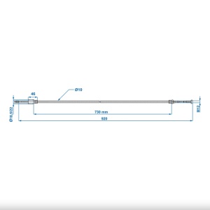 Cablu Frana KNOTT cu filet 730/920 mm cup Ø22mm - Img 7