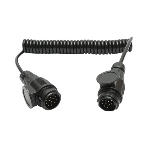 Cablu spiralat remorca 3.5m cu 2 fise tata 13 pini, 8 fire Breckner Germany