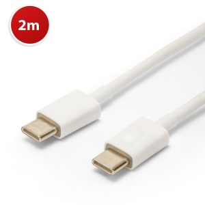 Cablu USB-C la USB-C pentru Incarcare si Transfer Date, 2 m, Alb
