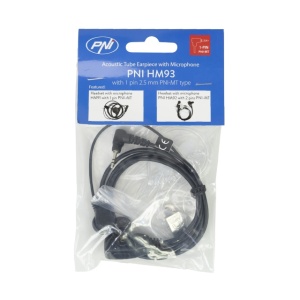 Casca cu microfon si tub acustic PNI HM93, cu 1 pin 2.5mm PNI-MT, negru - Img 4