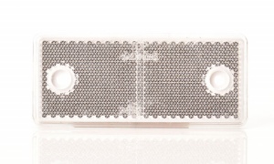 Catadioptru reflectorizant dreptunghiular alb 96x42 mm