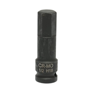 Cheie tubulara de impact bit hexagonal H18, 78mm, patrat 1/2 inch Cr-Mo Breckner Germany