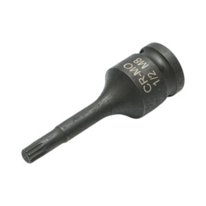Cheie tubulara de impact bit spline M8, 78mm, patrat 1/2 inch Cr-Mo Breckner Germany - Img 2