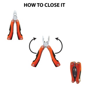 Cleste multifunctional 16-in-1, culoare portocalie. - Img 4