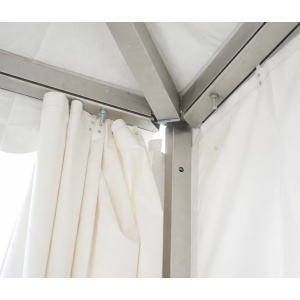 Cort evenimente pavilion tip pagoda 6x6m, alb impermeabil UV, acoperis PVC 950g/m2, cadru aluminiu 64x64x3mm - Img 11