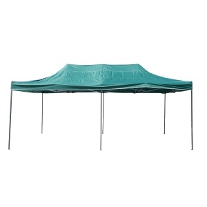 Cort pavilion pliabil 3x6m verde impermeabil, inaltime reglabila, cadru metalic Breckner Germany
