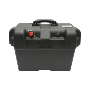 Cutie baterie auto 12V cu voltmetru DC 6-30V, intrerupator alimentare 100A, priza bricheta, afisaj LCD, 2xUSB 360x180x235mm - Img 2