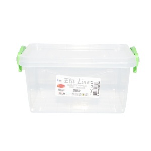 Cutie depozitare 1.5L cu capac din plastic, transparenta 210x140x100mm