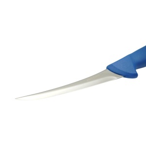 Cutit dezosat curbat profesional 15cm, lama otel 5Cr15MoV, maner Nylon albastru Breckner Germany - Img 6