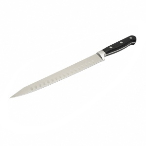 Cutit feliat profesional 25cm, lama alveolata otel 5Cr15MoV, maner ABS negru Breckner Germany - Img 2