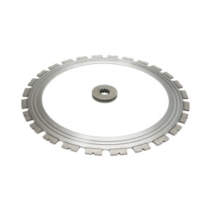 Disc inelar diamantat segmentat 400mm, 26 dinti, rola antrenare pentru masina de taiat beton Breckner Germany - Img 2