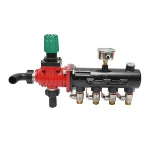 Distribuitor erbicidator metalic cu 4 cai, manometru cu glicerina 25 bar - Img 2