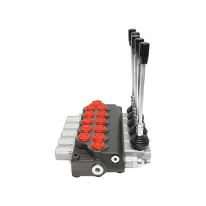 Distribuitor hidraulic cu 5 manete supapa de siguranta SD11 debit 80L/min levier si reductie -15 /+80 Breckner Germany - Img 2