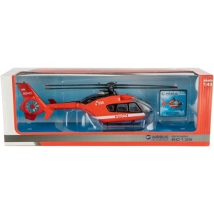 Elicopter Jucarie Metalica 1:43 STRAZ EC-135 Rosu - Img 3