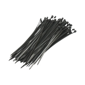 Faseta colier plastic negru 2.5x120mm 100 buc/set Longroad