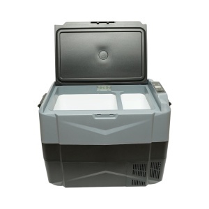 Frigider auto 45L cu compresor 12V-24V-220V, 60W, afisaj LCD, zona dubla de racire, USB 630x390x490mm - Img 3