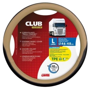 Husa volan Club Premium negru-bej 46-48cm - Img 2