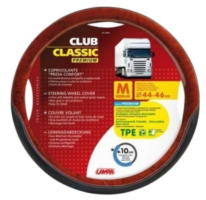Husa volan Club Premium negru-lemn 44-46cm - Img 2