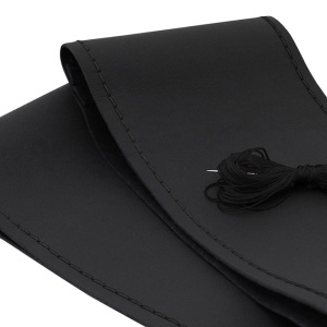 HUSA VOLAN CU SNUR PIELE NATURALA NEGRU 39-40 CM - Img 2